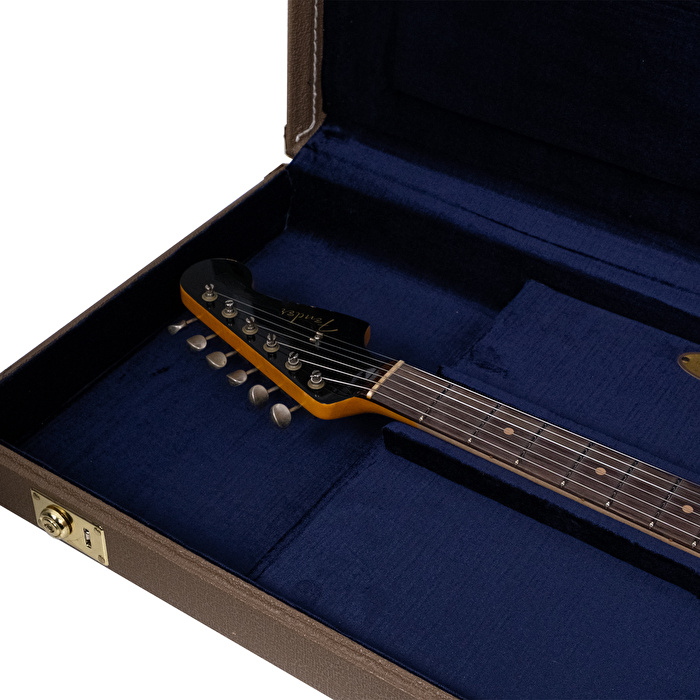 Fender Custom Shop 1963 Jazzmaster Relic Matching Headstock Aged Black Elektro Gitar